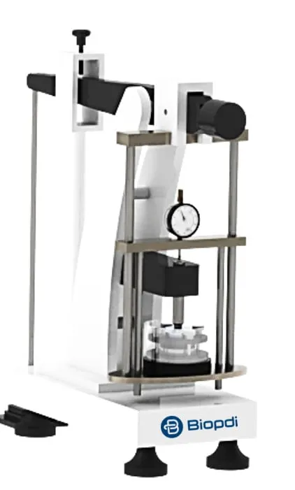 Manual consolidation press for the oedometer test