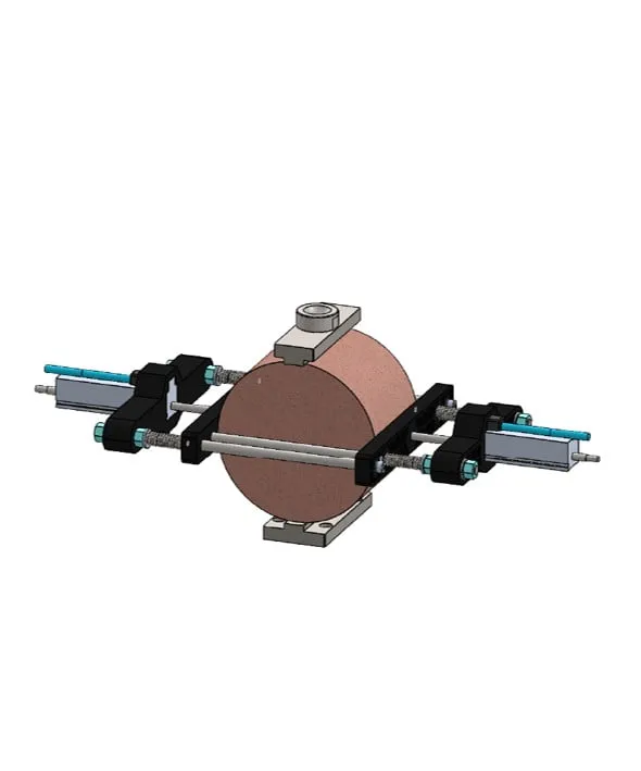 Biopdi diametral compression (indirect tensile) fixture with an asphalt mixture test specimen and horizontal sensors
