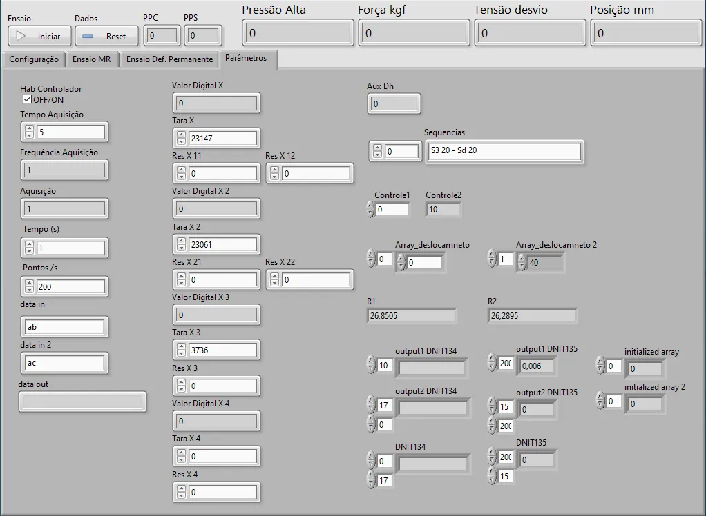 Screen 04 - software - dynamic triaxial test