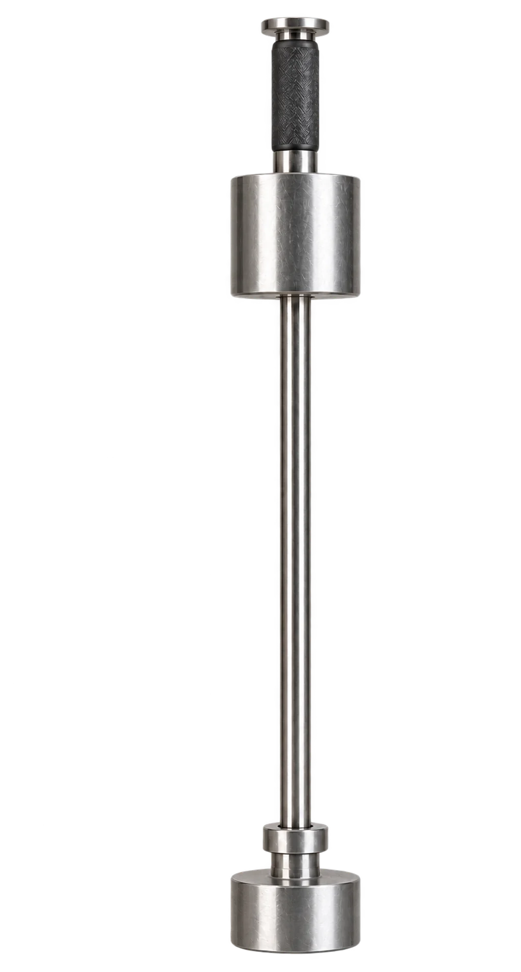 Martillo Marshall manual para compactación de probetas de mezcla asfáltica, con pesa deslizante en la varilla guía, pie de compactación y empuñadura
