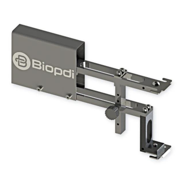 View trimetric of the Biopdi clip-on extensometer